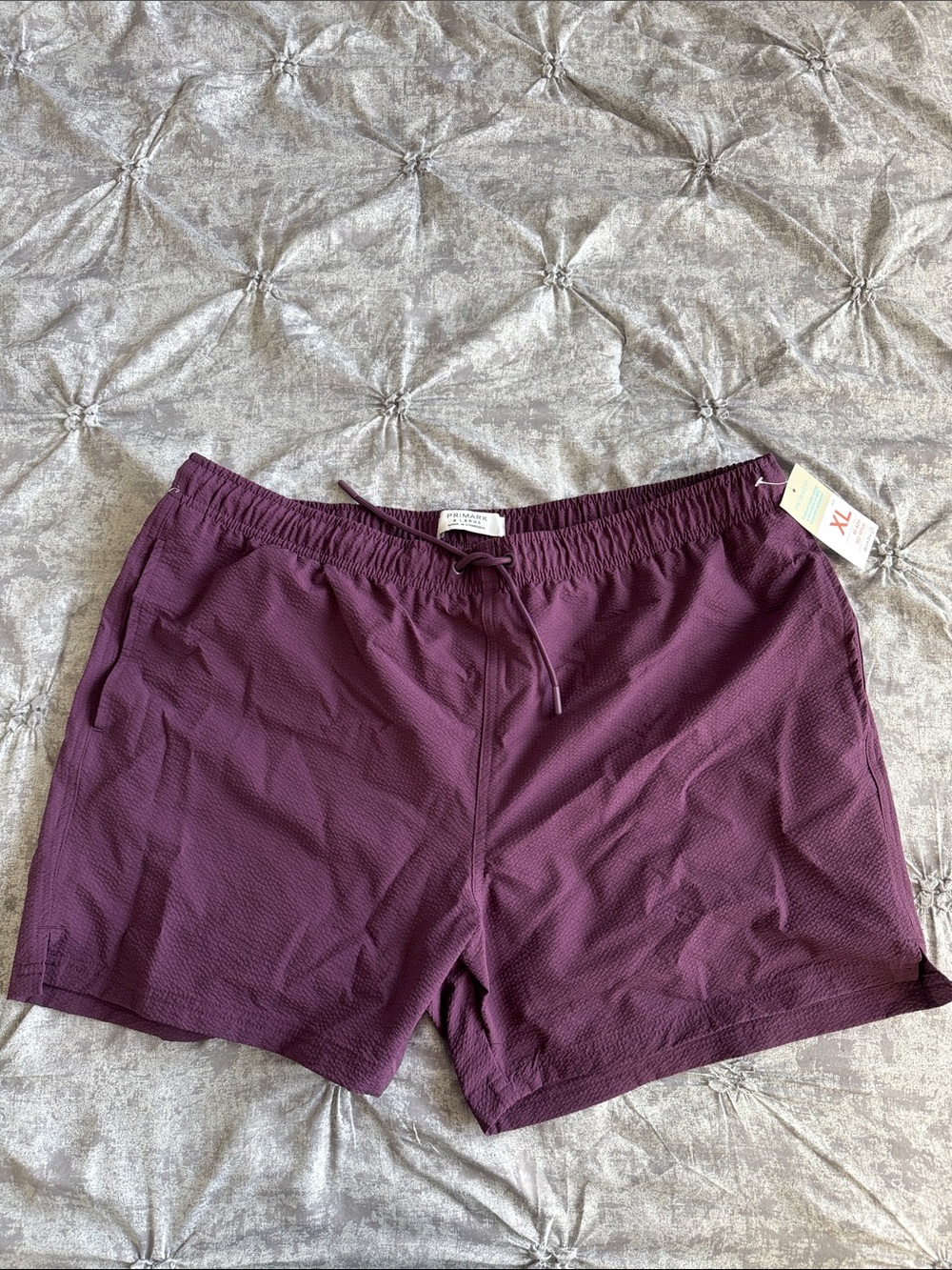 Primark Men’s Plum Swim Trunks with Drawstring